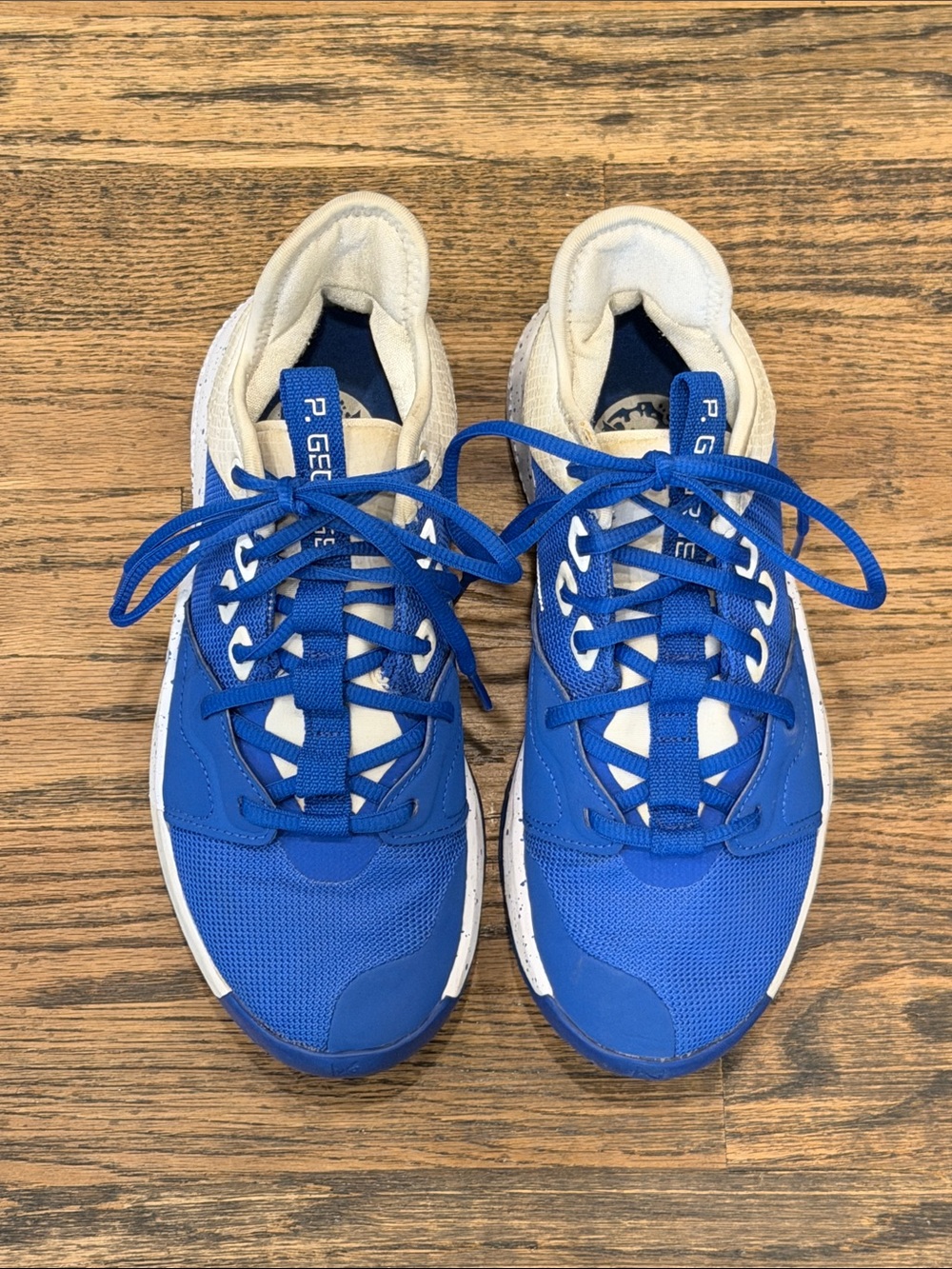 Nike Royal Blue Kids' Lace-Up Sneakers with White Trim